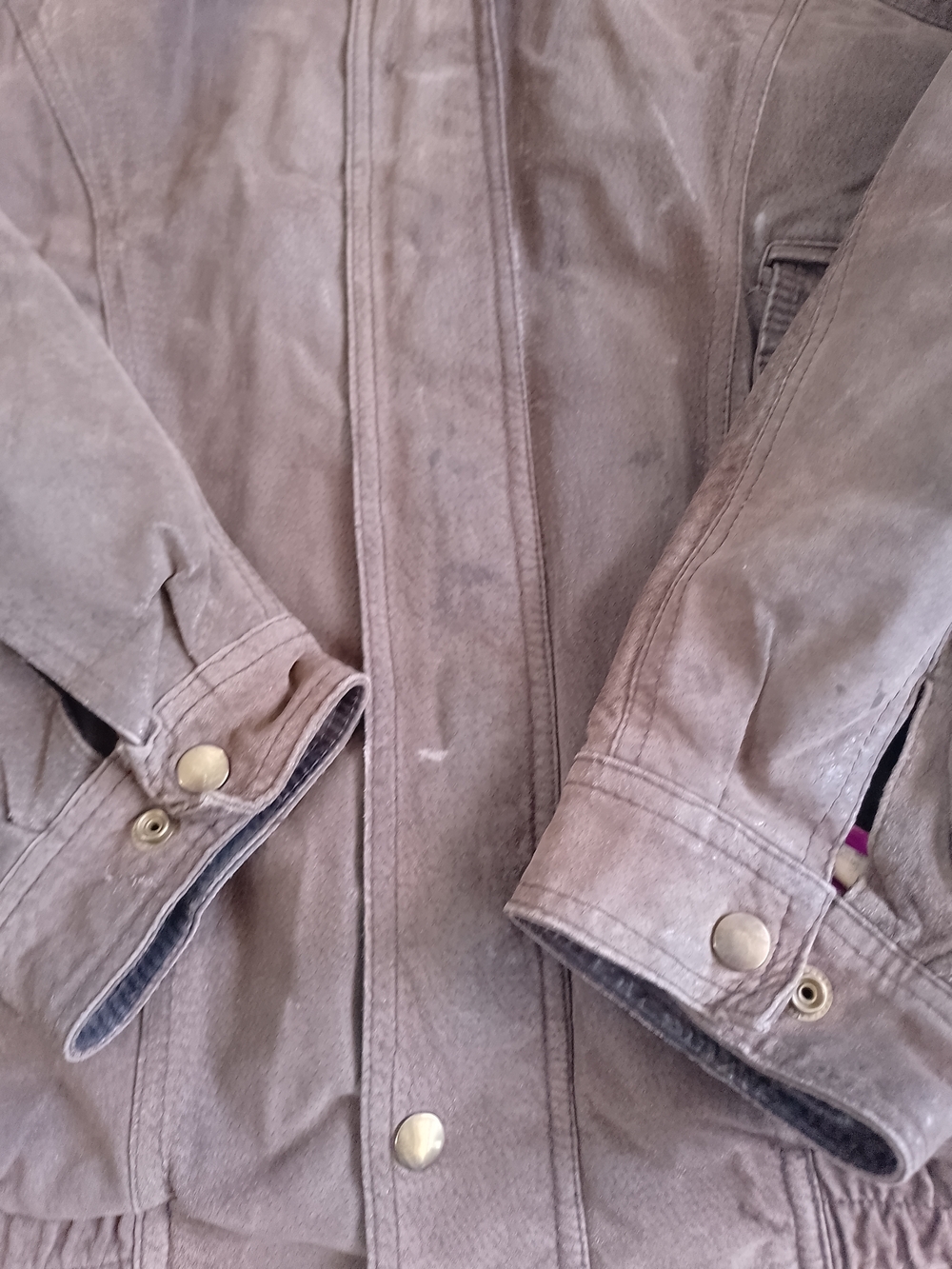 Vintage NORTHWEST TERRITORY Brown Suede Bomber Jacket - Picture 4 of 14
